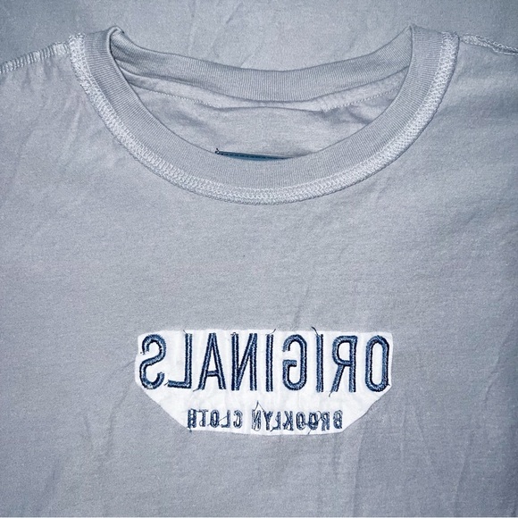 Brooklyn Cloth Originals Center Chest Tonal Embroidery Tee, Size L - Picture 8 of 9